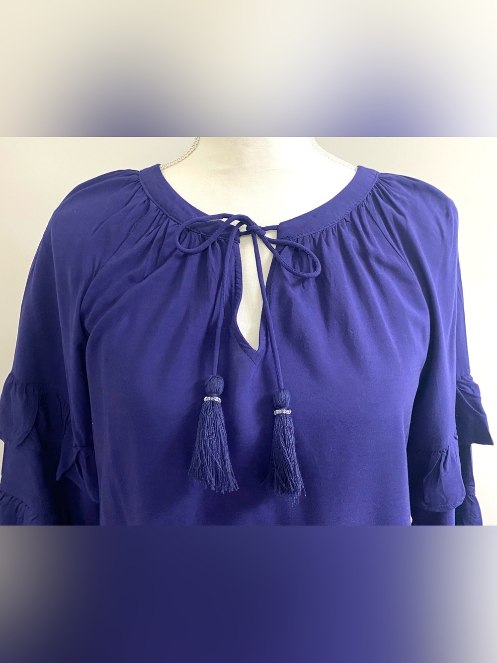 Simply Southern Womens L Navy Blue Embroidered Elephant Dress Coastal Preppy - Picture 2 of 13